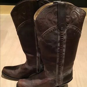 Genuine Leather Sonora Double-H Cowboy Boots